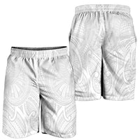 Samoan Traditional Art Tattoos Shorts for Men Tatau Roman Reigns White Color LT03 - Polynesian Pride