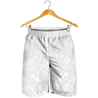 Samoan Traditional Art Tattoos Shorts for Men Tatau Roman Reigns White Color LT03 - Polynesian Pride