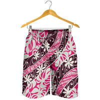 Tarona Tahiti Tiare Monstera Shorts for Men Polynesian Pattern Curve Style - Polynesian Pride