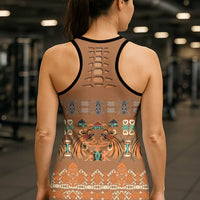 Terracotta Batik Papua-inspired Pattern Hollow Tank Top - Polynesian Pride