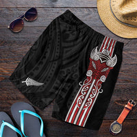 Toitu Te Reo Maori Toitu Te Whenua Toitu Te Tiriti Shorts for Men Maori Warrior New Zealand LT01 Black - Polynesian Pride