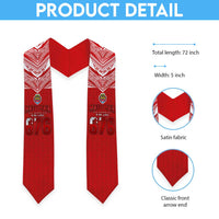 Tonga Rugby Graduation Stole Ngatu Motifs and Pacific Patterns