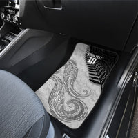 Personalized New Zealand Football Car Mats Kiwi Mascot with Silver Fern - Maori Tribal Tattoo Art TS04 - Polynesian Pride