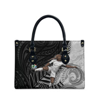 Personalized New Zealand Football Leather Bag Kiwi Mascot with Silver Fern - Maori Tribal Tattoo Art TS04 - Polynesian Pride