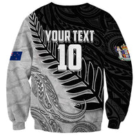 Personalized New Zealand Football Sweatshirt Kiwi Mascot with Silver Fern - Maori Tribal Tattoo Art TS04 - Polynesian Pride