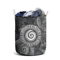 Hawaiian Piko Laundry Basket Cultural Anchor Connect Your Roots Ocean Waves TS04 - Polynesian Pride
