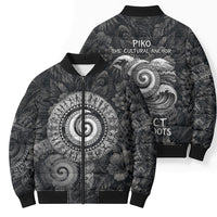 Hawaiian Piko Bomber Puffer Jacket Cultural Anchor Connect Your Roots Ocean Waves TS04 - Polynesian Pride