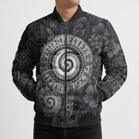Hawaiian Piko Bomber Puffer Jacket Cultural Anchor Connect Your Roots Ocean Waves TS04 - Polynesian Pride