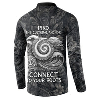 Hawaiian Piko Button Sweatshirt Cultural Anchor Connect Your Roots Ocean Waves TS04 - Polynesian Pride