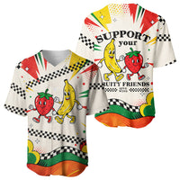 Support Your Fruity Friends Love Wins Gay Pride Baseball Jersey LGBTQ Retro 30s Cartoon Checkered TS04 - Polynesian Pride