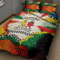 Support Your Fruity Friends Love Wins Gay Pride Quilt Bed Set LGBTQ Retro 30s Cartoon Checkered TS04 - Polynesian Pride