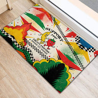 Support Your Fruity Friends Love Wins Gay Pride Rubber Doormat LGBTQ Retro 30s Cartoon Checkered TS04 - Polynesian Pride