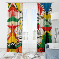 Support Your Fruity Friends Love Wins Gay Pride Window Curtain LGBTQ Retro 30s Cartoon Checkered TS04 - Polynesian Pride