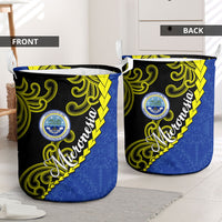 Federated States Of Micronesia FSM Laundry Basket Pacific Islander Tribal Swirl Geometric Pattern TS04 - Polynesian Pride