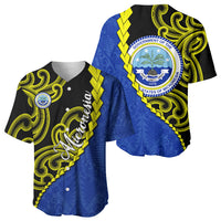 Federated States Of Micronesia FSM Baseball Jersey Pacific Islander Tribal Swirl Geometric Pattern TS04 - Polynesian Pride