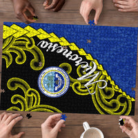 Federated States Of Micronesia FSM Puzzle Pacific Islander Tribal Swirl Geometric Pattern TS04 - Polynesian Pride