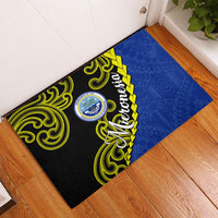 Federated States Of Micronesia FSM Rubber Doormat Pacific Islander Tribal Swirl Geometric Pattern TS04 - Polynesian Pride