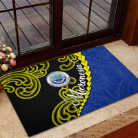 Federated States Of Micronesia FSM Rubber Doormat Pacific Islander Tribal Swirl Geometric Pattern TS04 - Polynesian Pride