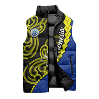 Federated States Of Micronesia FSM Sleeveless Puffer Jacket Pacific Islander Tribal Swirl Geometric Pattern TS04 - Polynesian Pride