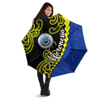 Federated States Of Micronesia FSM Umbrella Pacific Islander Tribal Swirl Geometric Pattern TS04 - Polynesian Pride