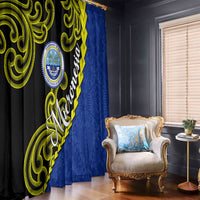 Federated States Of Micronesia FSM Window Curtain Pacific Islander Tribal Swirl Geometric Pattern TS04 - Polynesian Pride