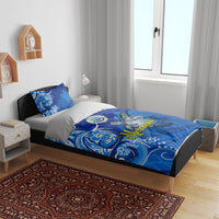 Micronesia Sea Turtle Bedding Set Federated States Of Micronesia Tribal Floral Pattern TS04 - Polynesian Pride