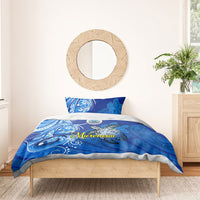 Micronesia Sea Turtle Bedding Set Federated States Of Micronesia Tribal Floral Pattern TS04 - Polynesian Pride