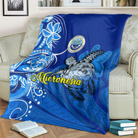 Micronesia Sea Turtle Blanket Federated States Of Micronesia Tribal Floral Pattern TS04 - Polynesian Pride