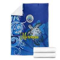 Micronesia Sea Turtle Blanket Federated States Of Micronesia Tribal Floral Pattern TS04 - Polynesian Pride
