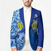 Micronesia Sea Turtle Blazer Federated States Of Micronesia Tribal Floral Pattern TS04 - Polynesian Pride