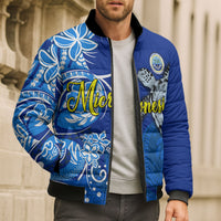 Micronesia Sea Turtle Bomber Puffer Jacket Federated States Of Micronesia Tribal Floral Pattern TS04 - Polynesian Pride