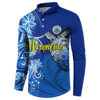 Micronesia Sea Turtle Button Sweatshirt Federated States Of Micronesia Tribal Floral Pattern TS04 - Polynesian Pride