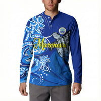 Micronesia Sea Turtle Button Sweatshirt Federated States Of Micronesia Tribal Floral Pattern TS04 - Polynesian Pride