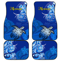 Micronesia Sea Turtle Car Mats Federated States Of Micronesia Tribal Floral Pattern TS04 - Polynesian Pride