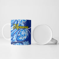Micronesia Sea Turtle Ceramic Mug Federated States Of Micronesia Tribal Floral Pattern TS04 - Polynesian Pride