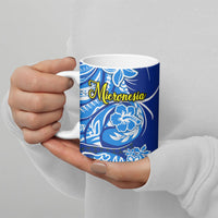 Micronesia Sea Turtle Ceramic Mug Federated States Of Micronesia Tribal Floral Pattern TS04 - Polynesian Pride