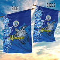 Micronesia Sea Turtle Garden Flag Federated States Of Micronesia Tribal Floral Pattern TS04 - Polynesian Pride