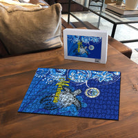 Micronesia Sea Turtle Puzzle Federated States Of Micronesia Tribal Floral Pattern TS04 - Polynesian Pride