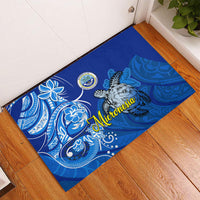 Micronesia Sea Turtle Rubber Doormat Federated States Of Micronesia Tribal Floral Pattern TS04 - Polynesian Pride