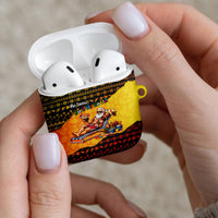 Tropical Christmas In July Santa Claus AirPods Case Festive Hawaiian With Beach Reindeer Sleigh TS04 - Polynesian Pride