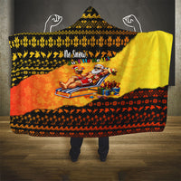 Tropical Christmas In July Santa Claus Hooded Blanket Festive Hawaiian With Beach Reindeer Sleigh TS04 - Polynesian Pride
