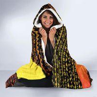 Tropical Christmas In July Santa Claus Hooded Blanket Festive Hawaiian With Beach Reindeer Sleigh TS04 - Polynesian Pride