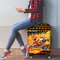 Tropical Christmas In July Santa Claus Luggage Cover Festive Hawaiian With Beach Reindeer Sleigh TS04 - Polynesian Pride