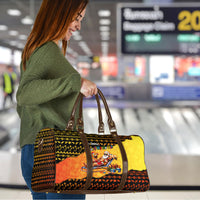 Tropical Christmas In July Santa Claus Travel Bag Festive Hawaiian With Beach Reindeer Sleigh TS04 - Polynesian Pride
