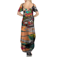 Tropical Christmas In July Candy Cane Surf Family Matching Summer Maxi Dress and Hawaiian Shirt Vibrant Street Art Beach Graffiti Graphic TS04 - Polynesian Pride
