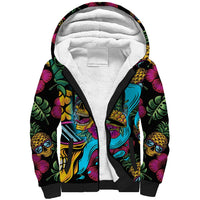 Pineapple Skull Sherpa Hoodie Sumer Time TS04 - Polynesian Pride