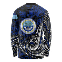 Micronesia Independence Day FSM Long Sleeve Shirt Tribal Tattoo Pattern Flag Seal Heritage