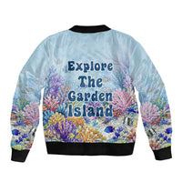 Fiji Taveuni Rainbow Reef Bomber Jacket Scuba Diver Vibrant Undersea Coral Garden Watercolor TS04 - Polynesian Pride
