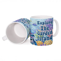 Fiji Taveuni Rainbow Reef Ceramic Mug Scuba Diver Vibrant Undersea Coral Garden Watercolor TS04 - Polynesian Pride