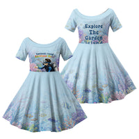 Fiji Taveuni Rainbow Reef Family Matching Tank Maxi Dress and Hawaiian Shirt Scuba Diver Vibrant Undersea Coral Garden Watercolor TS04 Daughter's Dress Blue - Polynesian Pride